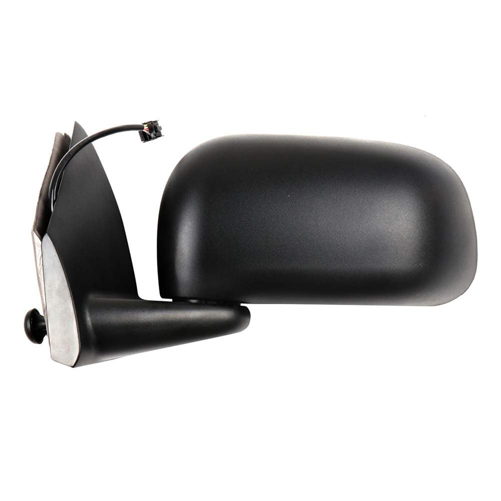 Black Driver Side And Passenger View Mirror Textured With Power Adjustment Manual Folding Heated Compatible For 2004-2009 Dodge