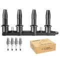 Ignition Coil Pack And Spark Plugs Kit Fit For L4 1 8l 21 2012 2013 2014 2015 Chevy Cruze 2012-2018 Sonic 1 6l 2009 2010 2011
