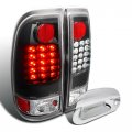 Black Led Tail Lights Chrome Tailgate Handle Cover Made For And Ford F-150 1997 2003 