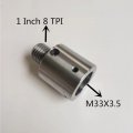 1pc Adapter 1 8tpi To M33 X 3 5 For Wood Lathe Chuck Converts Turning Tools Headstock Spindle