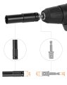 11 Piece 1 2 In Deep Impact Socket Set With Adapter Long Sockets 10 To 24mm Cr-v Steel Wd40565