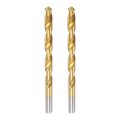2pcs Titanium Twist Drill Bit 11 32 Drilling Dia High Speed Steel Drills For Hardened Metal Stainless Cast Iron Wood Plastic 