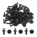Uxcell 30pcs Black Fastener Rivet Push Clip Retainer 6 5mm Hole Dia For Car