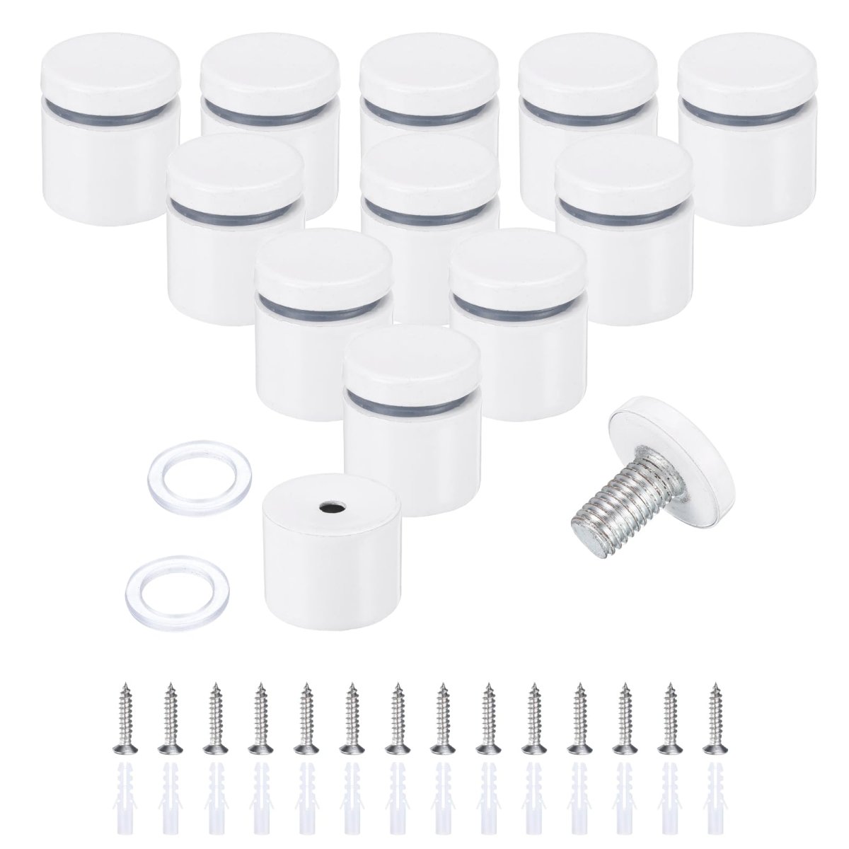 12 Pcs X 1 Standoff Screws Stainless Steel Wall Mount Sign Mounting Hardware Kit With 14pcs For Hanging Acrylic Glass Signs