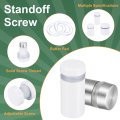 12 Pcs X 1 Standoff Screws Stainless Steel Wall Mount Sign Mounting Hardware Kit With 14pcs For Hanging Acrylic Glass Signs