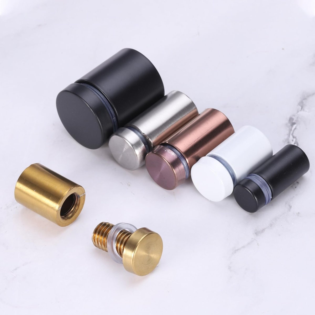 12 Pcs X 1 Standoff Screws Stainless Steel Wall Mount Sign Mounting Hardware Kit With 14pcs For Hanging Acrylic Glass Signs