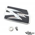Httmt Mt216-066- Motorcycle Chrome Lightning Large Brake Pedal Pad Compatible With H-d Road King Flhr Electra Glide Ultra