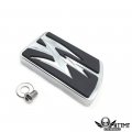 Httmt Mt216-066- Motorcycle Chrome Lightning Large Brake Pedal Pad Compatible With H-d Road King Flhr Electra Glide Ultra