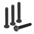 4pcs M8-1 25 X 50mm Left Hand Hex Head Bolt Black Oxide Carbon Steel Reverse Fully Threaded Fastener Screws Bolts For Machinery 
