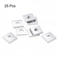 Uxcell Square Nuts M5x12mmx2mm Zinc-plated Metric Coarse Thread Assortment Kit 25 Pcs