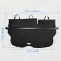 X Autohaux Retractable Cargo Cover For Jeep Grand Cherokee 2011-2021 Waterproof Non Slip Suv Rear Trunk Shielding Shade Black