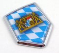 Bavaria Bavarian Flag Car Chrome Emblem Sticker Bayern Land Of Beer 