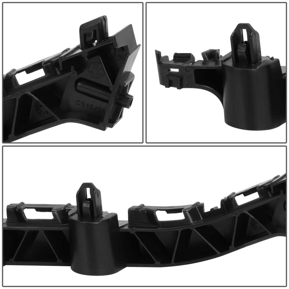 Ch1043101 Front Bumper Cover Stiffener Bracket For Chrysler 200 2011 2014 Passenger Right Side Polished Black Plastic
