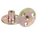 M6 Brad Hole Tee Nut 8 Pieces Carbon Steel Round Base Screw In T Nuts Furniture Hardware Flange Female Thread Insert M6x36x2 