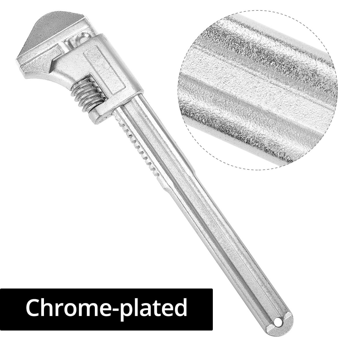 15 In Automotive Wrench Adjustable Chrome Plated Tool Steel Pipe For Plumbers Home And Auto Repair Model Qs16543