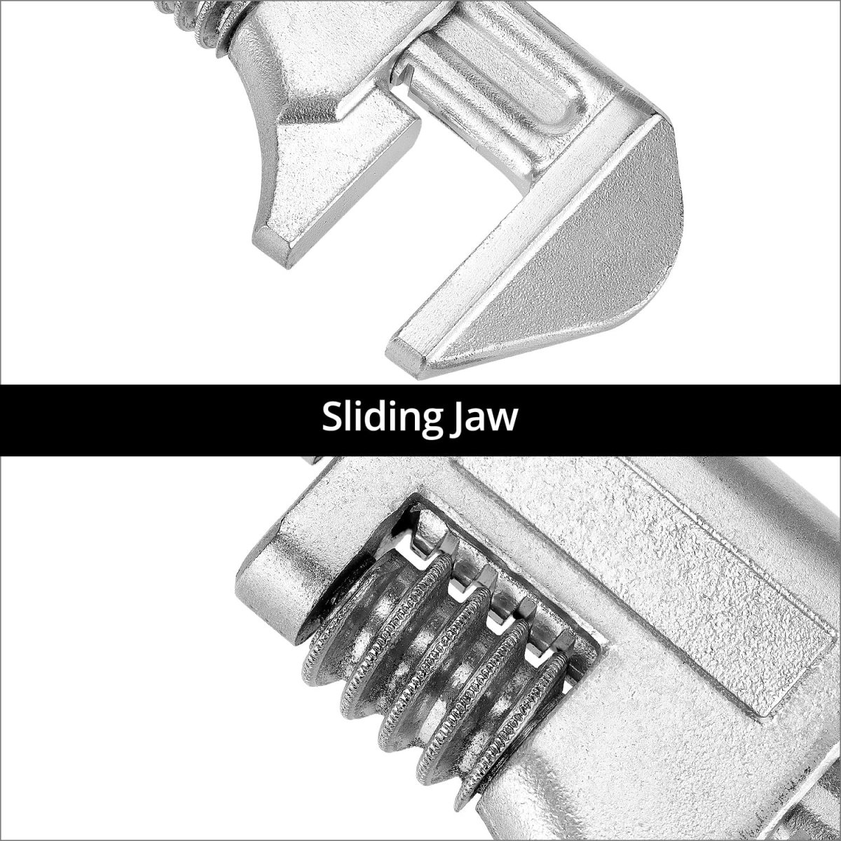 15 In Automotive Wrench Adjustable Chrome Plated Tool Steel Pipe For Plumbers Home And Auto Repair Model Qs16543