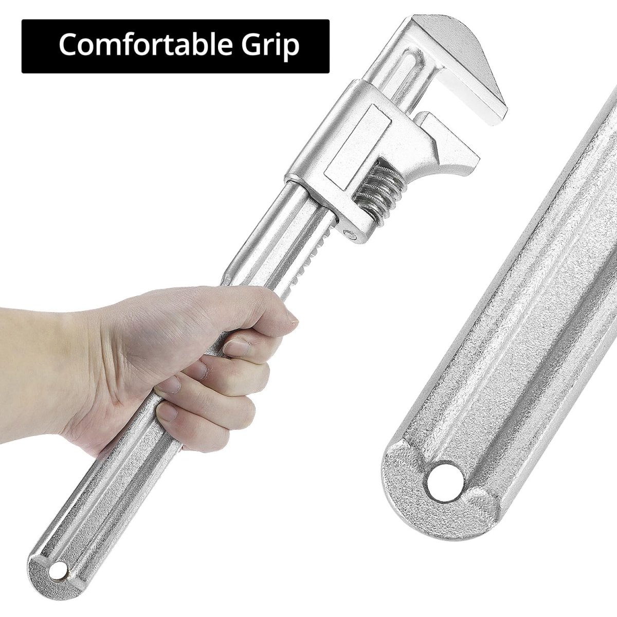 15 In Automotive Wrench Adjustable Chrome Plated Tool Steel Pipe For Plumbers Home And Auto Repair Model Qs16543