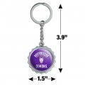 Northwestern State University Demons Keychain Chrome Plated Metal Pop Cap Bottle Opener