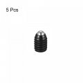 Uxcell Ball Point Set Screws 5pcs M4 X 6mm High Carbon Steel Metric Spring Hex Socket Grub Screw