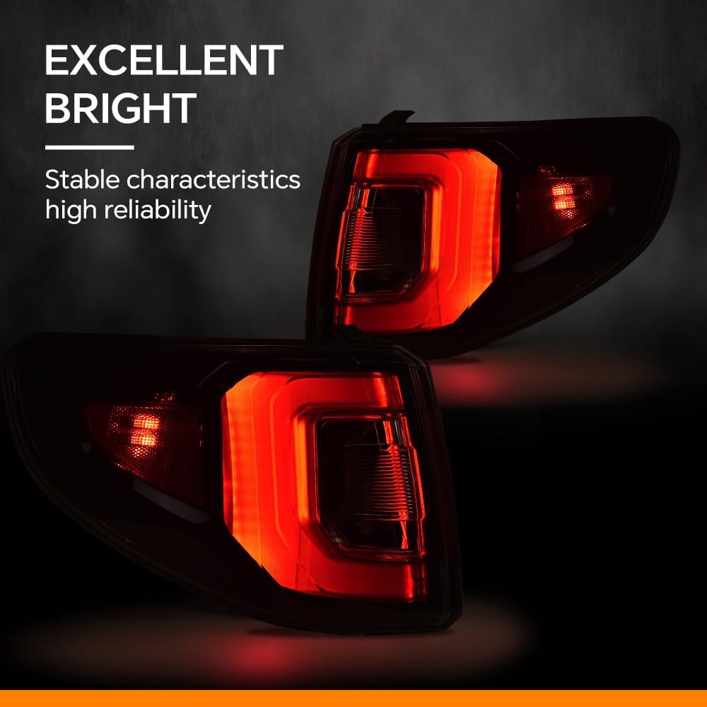 G-plus Led Tail Lights Assembly Compatible With Gmc Acadia 2013-2016 Fit Limited 2017 Left Right Rear Brake Lamps Clear Lens