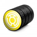 Green Lantern Blackest Night Sinestro Corps Yellow Logo Tire Rim Wheel Aluminum Valve Stem Caps