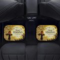 4 Piece Set Pumpkin Scarecrow Castle Spooky Car Floor Mat Anti-skid Happy Halloween Automotive Carpet Foot Pads All Weather