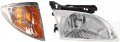 Evan Fischer Headlight Kit For 2000-2002 Chevrolet Cavalier With Corner Lights Bulbs Passenger Side Gm2503202 Gm2521179 