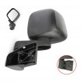 Ocpty Black Driver Side View Mirror Textured With Manual Adjustment Folding Compatible For 2003-2006 Jeep Wrangler 55395061ad