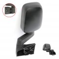 Ocpty Black Driver Side View Mirror Textured With Manual Adjustment Folding Compatible For 2003-2006 Jeep Wrangler 55395061ad