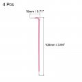 Uxcell 2mm Ball End Hex Key Wrench L Shaped Long Arm S2 Steel Repairing Tool 4 Pcs