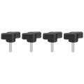4pcs Clamping Screw Knob M4 X 16mm Metric Carbon Steel T Shaped Thumb Screws Handle For Quick Remove Hand Tightening 