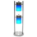 Contemporary 2 Light Adjustable Table Lamp Blue 
