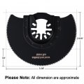 Hifrom 3-7 16 Inch 87mm Semi-circular Wood Plastic Soft-metal Oscillating Saw Blades Kit Blade Set Compatible With Most Of Tool