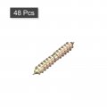 Uxcell 6x18mm Hanger Bolts 48pcs Double Ended Self-tapping Thread Wood To Dowel Screws For Connecting