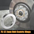 X Autohaux 4pcs Od 75mm To Id 57 1mm Aluminum Alloy Car Hub Centric Rings Wheel Bore Center Spacer