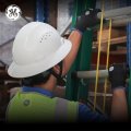 Ge Hard Hat Full Brim Padded 4-point Ratchet Suspension Ansi Z89 1-2014 Safety Hats For Men Impact Resistant Durable