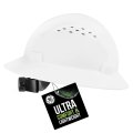 Ge Hard Hat Full Brim Padded 4-point Ratchet Suspension Ansi Z89 1-2014 Safety Hats For Men Impact Resistant Durable