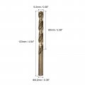 Uxcell 2pcs 9 2mm Cutting Dia Round Shank High-speed Steel Cobalt Metric Twist Drill Bit Rotary Tool