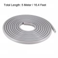 Uxcell T-slot Mount Window Weatherstrip Seal 6 5mm Bulb Bubble For 4mm Slot 5 Meters Long Gray