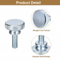 Uxcell M6x16mm Knurled Thumb Screws 15pcs Carbon Steel Zinc Plated Flat Head Fully Threaded Bolts Fastener