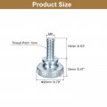 Uxcell M6x16mm Knurled Thumb Screws 15pcs Carbon Steel Zinc Plated Flat Head Fully Threaded Bolts Fastener