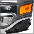 Auto Dynasty Fo2502312 Factory Style Halogen Headlight Lamp Compatible With Ford Flex 2013-2019 Driver Left Side Black Housing