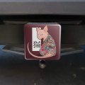 Grumpy Sphynx Cat Neko With Dragon Tattoo Tow Trailer Hitch Cover Plug Insert