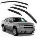 Aintier Side Window Deflectors Sun Rain Guards Set Fit For 2007-2013 Chevy Avalanche 4 Pcs Black