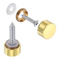 20pcs Screw Covers Caps Brass Flat Mirror Screws Decorative Cover Nail Fasteners For Sign Advertising Hardware Construction 
