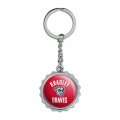 Bradley University Braves Keychain Chrome Plated Metal Pop Cap Bottle Opener