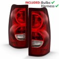 Amerilite For 1999-2002 Chevy Silverado 99-06 Gmc Sierra Red Replacement Tail Lights Pair Passenger Driver Side