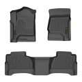 Pit66 Floor Mats Cargo Liners For Chevy Silverado Gmc Sierra 1500 Crew Cab 2014-2018 Fit 2500hd 3500hd 2015-2019 Tpe All