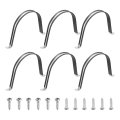6pcs 150mm 5-15 16 Cable Clamp 304 Stainless Steel Rubber Coated Cushion Insulated Clamps U Holder Pipe Strap With M4x20mm