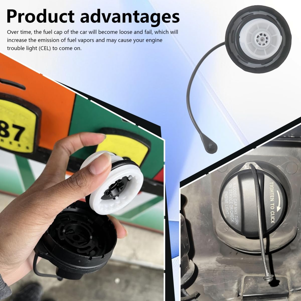 Fuel Cap Gas Replace 52030377ab 5278632ag 52030377aa For 2003-2006 Jeep Wrangler Tj